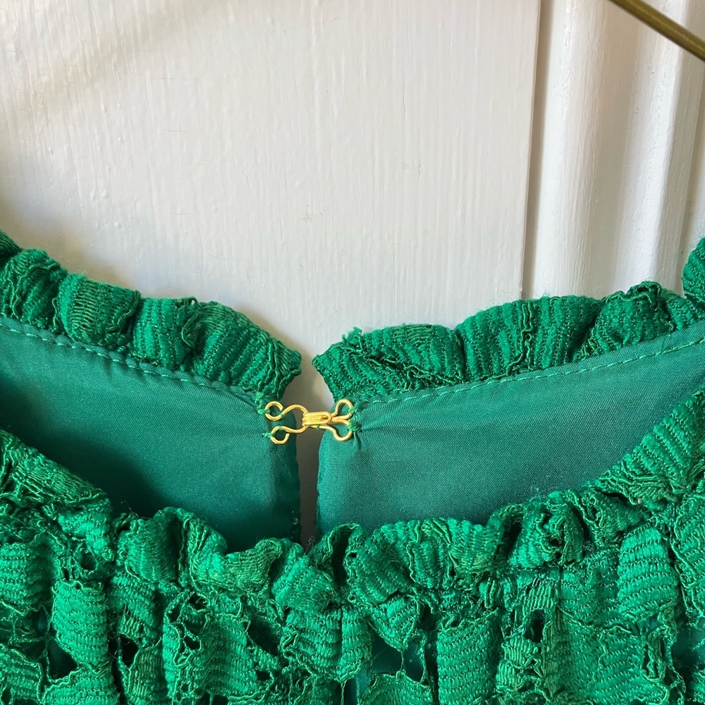 Trina Turk green lace dress